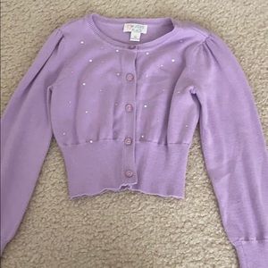Lavender button up sweater